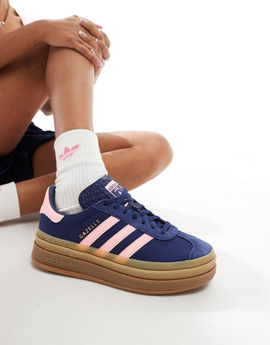 Adidas Gazelle Bold "Navy and Pink"
