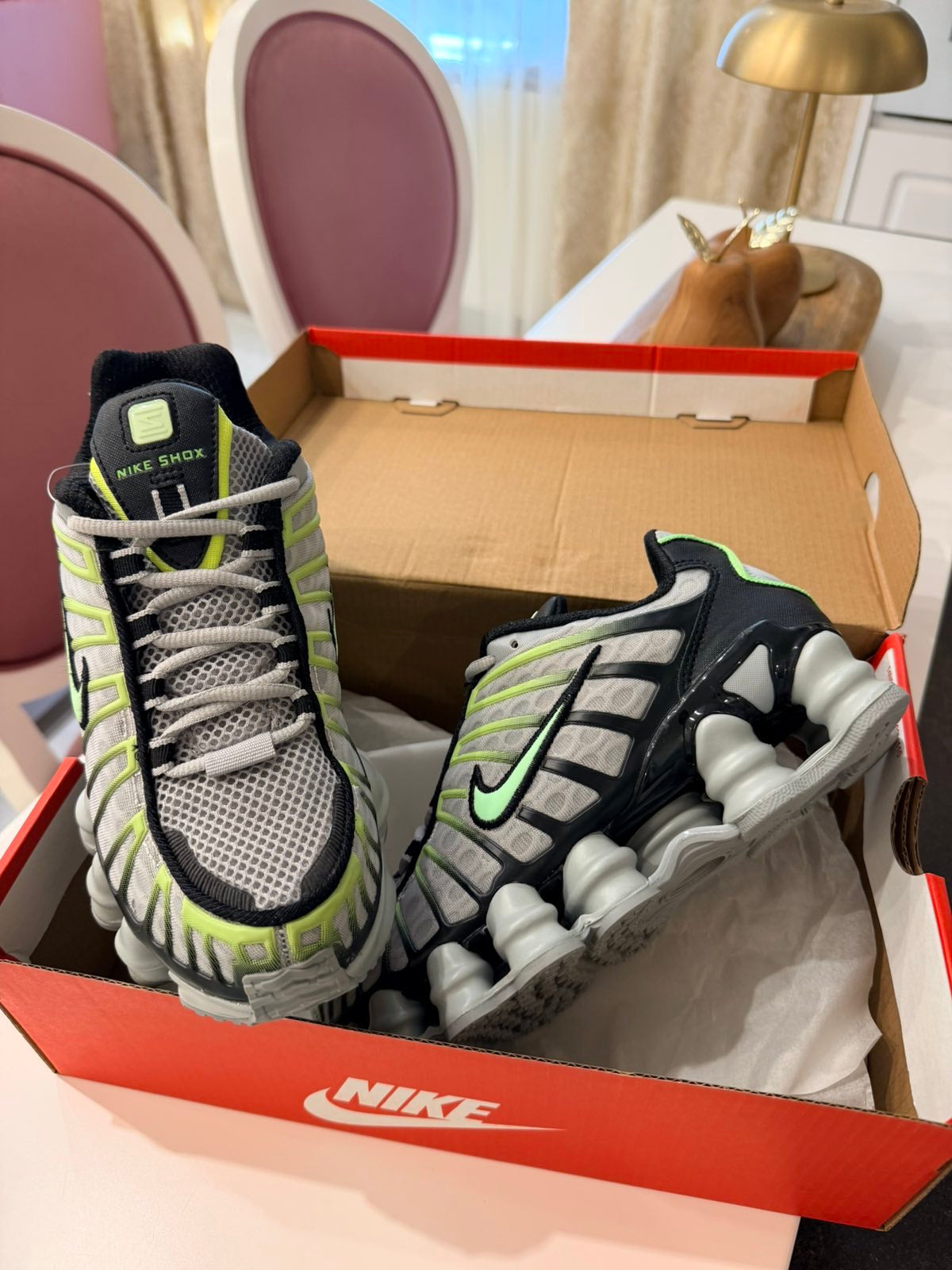 Nike Shox TL "Wolf Grey / Lime Blast"