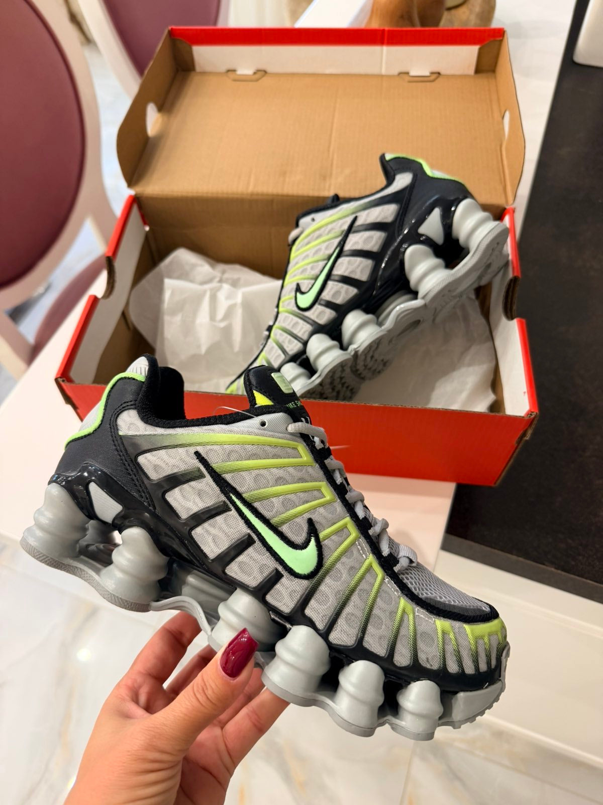Nike Shox TL "Wolf Grey / Lime Blast"